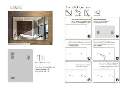 Frameless R50 Rounded Corner Bathroom Mirror LY-12